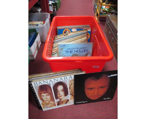 Approximately Seventy LPs, by Phil Collins, Eurythmics, Monkees, Hollies, Traffic, Rolling Stones, Four Tops, Kinks, Elton Jo