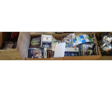 A good collection of England Rugby Union International programmes, many with original ticket stubs attached, together with a 