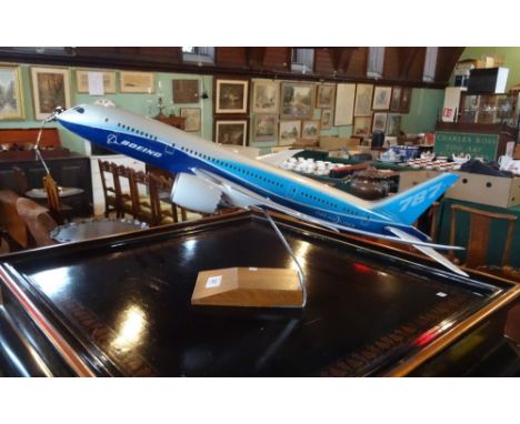 A scale model of a Boeing 787 Dreamliner, manufactured by Pacmin, on display stand (55cm).