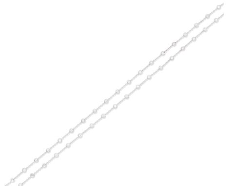 A diamond long chainThe cable-link chain spectacle-set at intervals with brilliant-cut diamonds, diamonds approx. 6.65cts tot