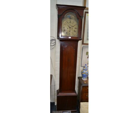 A late 18th mahogany cased Scottish longcase clock, by James Scott of Leith, the eight-day movement chiming on a single bell,