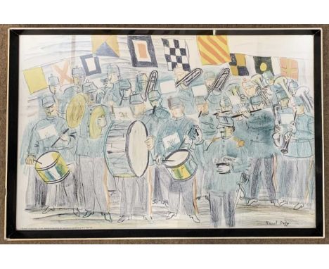 Raoul Duffy (French,1877-1953). 'The Band', lithograph in colours, published by School Prints Ltd, 48x75cm, framed and glazed