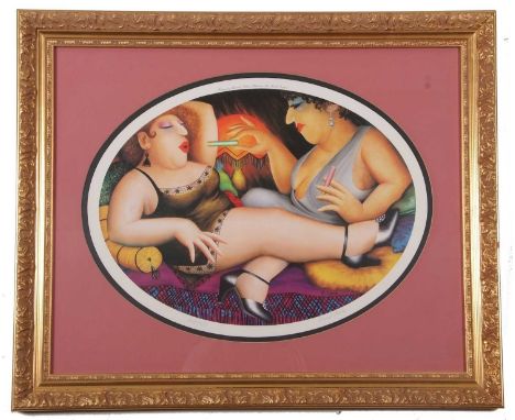 Beryl Cook (British,1926-2008), 'Sultry Afternoon', limited edition lithograph, numbered 838/850 and signed in pencil, framed