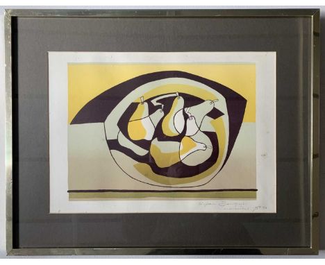 European School, late 20th century, 'Marseille', limited edition screen print in colours, numbered 7/12, titled and indistinc