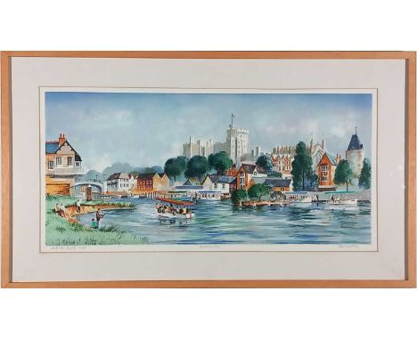 Jeremy KING (British 1933-2020) Windsor Castle, Limited edition lithograph, Signed lower right, inscribed and numbered artist