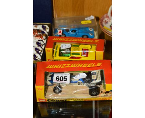 TWO BOXED CORGI TOYS, Surtees T.S.9 F1 Racing Car, No.150 and Ford Mustang 'Organ Grinder' Dragster, No.166, with a boxed Pol