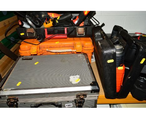 A CASED EVOLUTION RAGE TWIN ANGLE GRINDER, an incomplete SWJ 3188D inspection camera K1, Black and Decker VPX (without batter