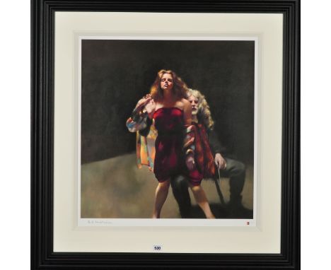 ROBERT LENKIEWICZ (BRITISH 1941-2002) 'THE PAINTER WITH JANINE PECORINI, ST ANTHONY THEME', an artist proof print 15/15, facs