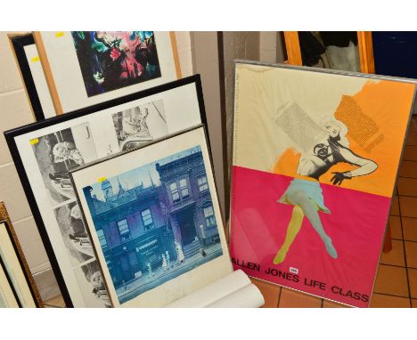 ALLEN JONES (BRITISH 1937) 'LIFE CLASS' a poster for the portfolio published in 1968, framed, approximate size 84cm x 53cm (s