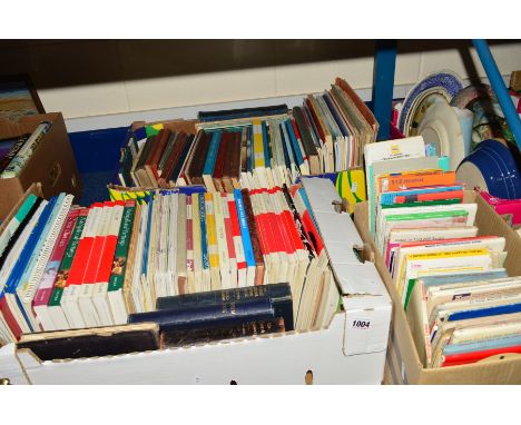 THREE BOXES OF ORDNANCE SURVEY MAPS, ETC, to inlclude sheet music books etc