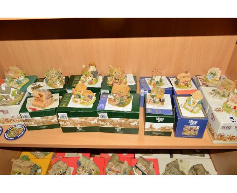 FIFTEEN BOXED LILLIPUT LANE SCULPTURES, to include twelve symbol of membership 'Pussy Willow' 92/93, 'The Spinney' 93/94, 'Pe