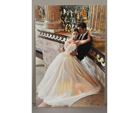 ROB HEFFERAN (BRITISH 1968) 'THE LANGUAGE OF LOVE', a portrait of a newly wed couple, an artist proof 8/20, signed bottom rig