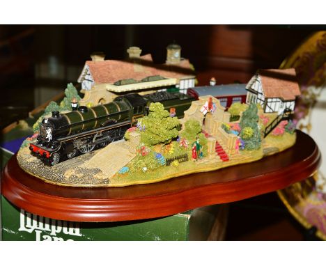 A BOXED LIMITED EDITION LILLIPUT LANE SCULPTURE, 'The Royal Train At Sandringham' L2517, No 1996, with certificate and leafle