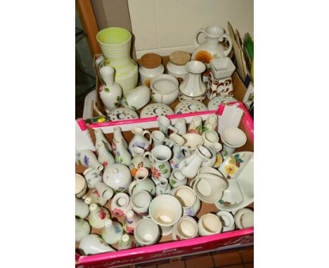 TWO TRAYS OF RADFORD POTTERY, to include posy holders, jugs, vases, cruets etc (all proceeds for We Love Lichfield Charity)