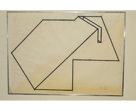 NIGEL HALL (BRITISH 1943) 'DRAWING #68', signed, titled and dated (19)77 lower right, two gallery labels verso, Annely Juda F