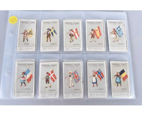 Miscellaneous Early 20th Century Cigarette and Trade Cards, various subjects all in plastic sleeves, Frys National Flags 1908
