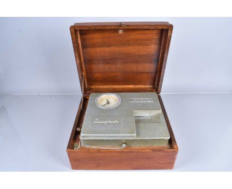 A vintage National Autograph Clocking in Machine, by Time Recorder Ltd, Park Lane, in fitted wooden box