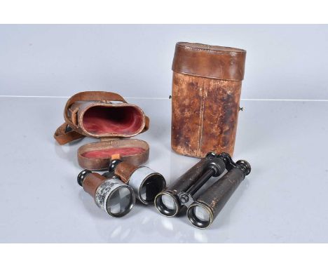 A pair of Pre-War Military Issue Ross of London Field Binoculars, stamped with Broad Arrow, 'I', and dated 1904, with serial 