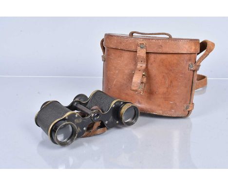 A Pair of WWI Military Issue Ross of London Prismatic Mo.2 MkII Field Binoculars, dated 1917, No.7023, six time magnification