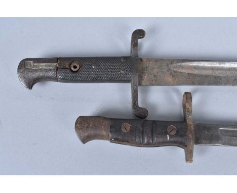 A British 1856 Yataghan bayonet, with multiple stamps to the blade, together with a Remington Pattern 1913, dated 17 (2)