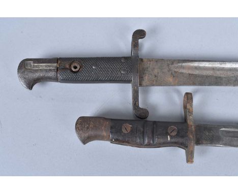 A British 1856 Yataghan bayonet, with multiple stamps to the blade, together with a Remington Pattern 1913, dated 17 (2)