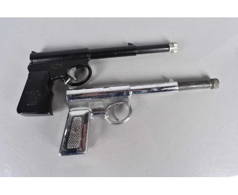 The Gat .177 Pistol, in chrome by T.J.Harrington, together with another The Gat in black, by S/R Industries, 18+ Identificati