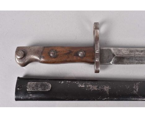 A Serbian M1899 Bayonet, by Plume, dated 1916, complete with scabbard, stamped KN 4280