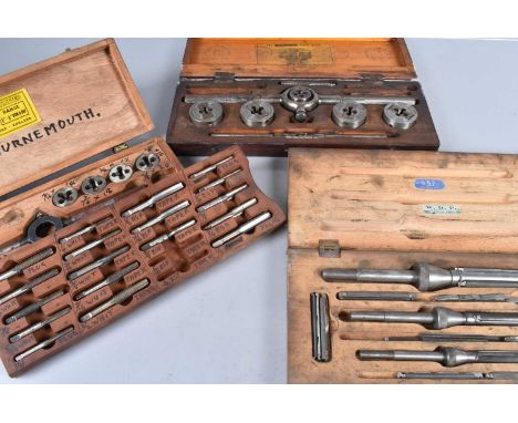 A vintage Little Giant Screw Plate set by Well Bros Company, together with another similar, plus a W.D.P tool set (parcel)
