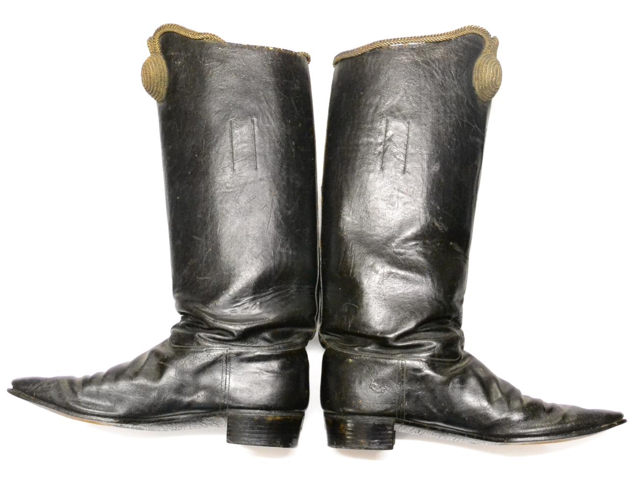 A Pair Of Victorian Hussar's Leather Boots, By Bartley & Sons, 493 