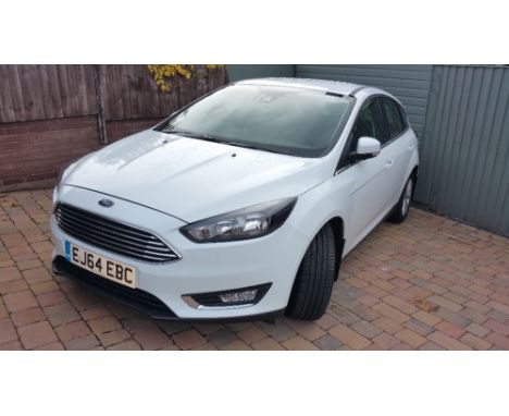 A FORD FOCUS TITANIUM AUTO FIVE DOOR HATCHBACK PETROL CAR, registration number EJ64 EBC, first registered 20.11.14, white, 15