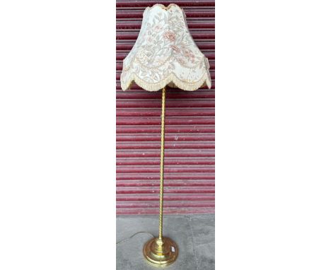 An Italian style brass standard lamp 