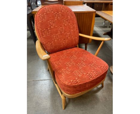 An Ercol Blonde beech Windsor armchair 