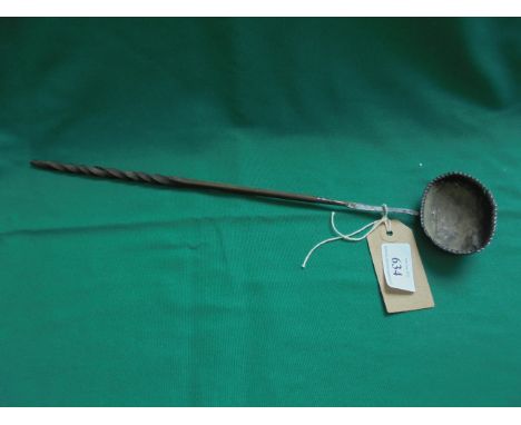 Delicate silver twist handled toddy ladle