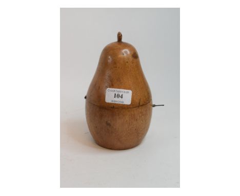 A pear tea caddy, 18 cm high 