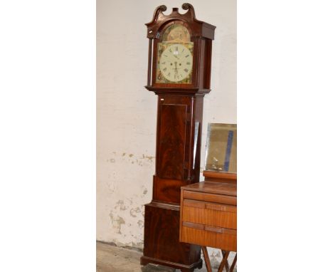 7FT VICTORIAN MAHOGANY CASED GRANDFATHER CLOCK     