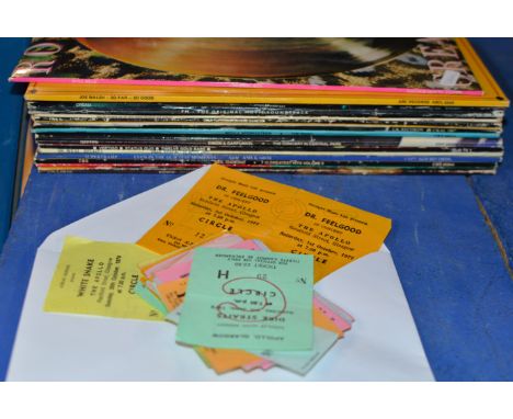 QUANTITY LP &amp; SINGLE RECORDS WITH DAVID BOWIE, THE BEATLES, PAUL SIMON, STEPPENWOLF, T REX ETC &amp; ASSORTED TICKET STUB