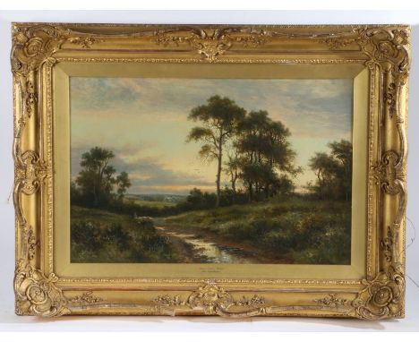 William Langley (British, act 1880-1920) "Near Alton, Hants" signed (lower left), oil on canvas 39 x 59cm (15.5" x 23.5")
