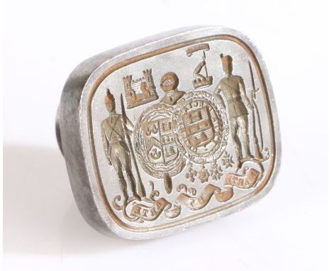 General Sir Henry (Harry) David Jones GCB DCL (14th March 1791-4th August 1866). A 19th Century steel seal matrix, engraved w