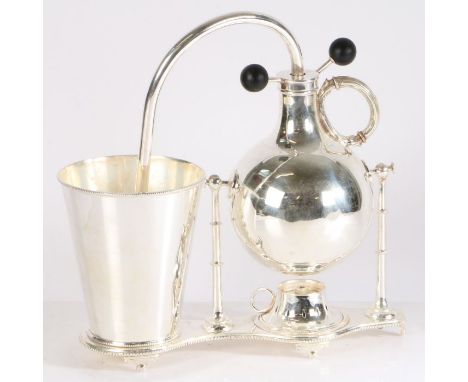 A Victorian silver plated 'Naperian' coffee maker, by William Padley & Son, Sheffield, circa 1850, number 704, comprising the