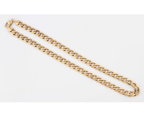 A 9ct yellow gold curb link chain, length approx. 20", hallmarked Sheffield with CCM, weight approx. 63g.