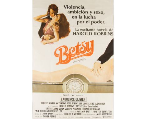 Framed, 1978 film poster for 'The Betsy', starring Laurence Olivier, 103cm x 66.5cm.