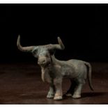 STANDING BRONZE OX CHINA 6TH CENTURY