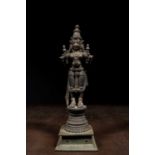 STANDING BRONZE FIGURE OF SURYA INDIA 18TH CENTURY