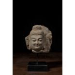 NORTHERN QI MARBLE HEAD 6TH CENTURY CHINA