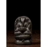 SEATED STONE GANESHA INDIA 8TH CENTURY