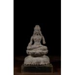 SEATED STONE SWAT VALLEY BODHISATTVA 8TH CENTURY STYLE BUT LATER