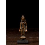 STANDING NEPALESE BRONZE PADMAPANI 15TH CENTURY