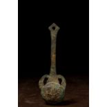 A RITUAL BRONZE LADLE WITH TAOTIE MASK, CHINA SHANG DYNASTY 13TH to 11TH CENTURY BCE
