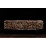 TANTRIC COPPER HAMMERED PANEEL DEPICTING THE NAGA BUDDHA TIBET 19TH CENTURY