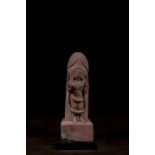 SHIVA LINGAM WITH TRIMUKHA LINGAMS RED SANDSTONE HINDU SHAHI 8TH CENTURY